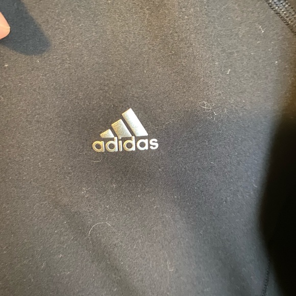 Adidas Men's Size XL Pullover Sweatshirt Half Zip Polyester Black - Picture 4 of 4